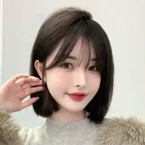 假发短发女真发全真人发2021年时尚新款自然全头套锁骨发型假发套