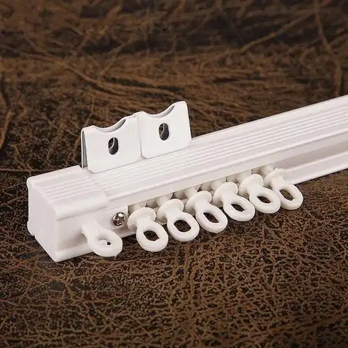 窗帘轨道滑轮挂钩配件扣环老式导轨辅料滚轮定制窗帘