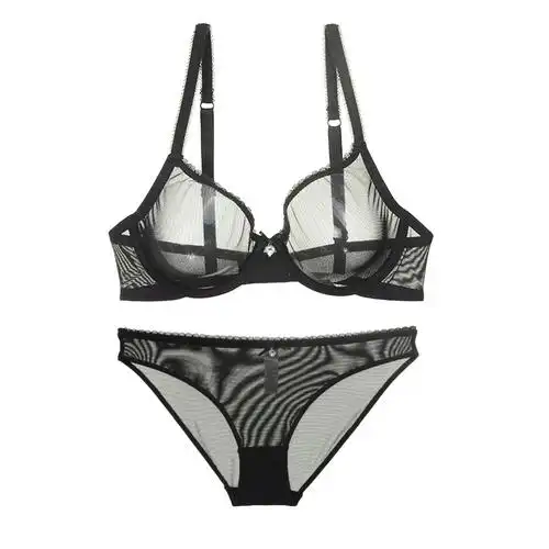 特价性感透明文胸女 全透 透视超薄_欧美性感超薄透视内衣女无海绵全