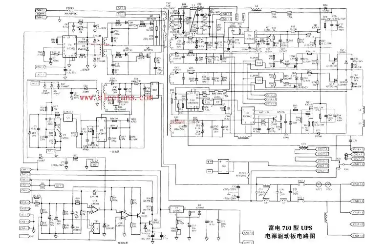 富电710型ups电源电路图