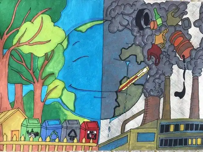 绿色环保 与 科幻 绘画素材