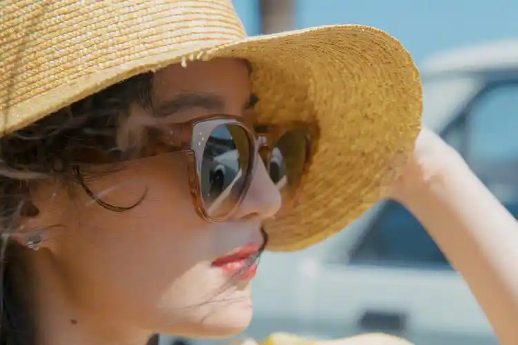 墨镜长裙刘亦菲摩纳哥唯美写真