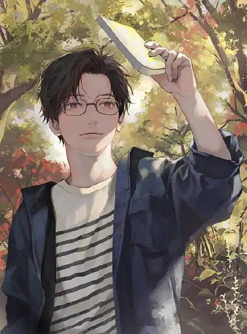 超级温柔和帅气的二次元小哥哥,桀骜不驯,少年气十足_插画_作品_男生