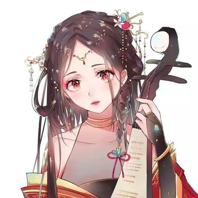 手绘古风动漫小仙女头像,迎着风追着光,目光灼灼!