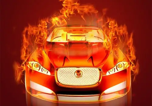 超炫烈焰跑车壁纸_霸气的烈焰跑车