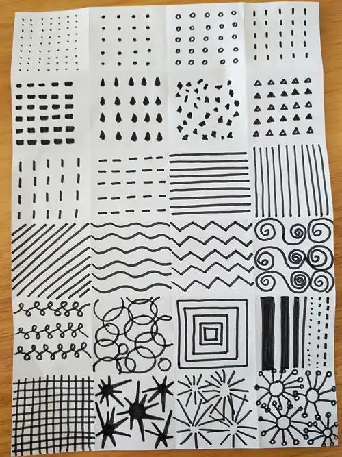 初见线描——临朐中学幼儿园中一班线描画