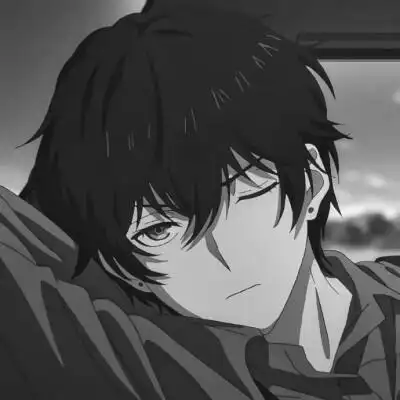 动漫男头黑白高级感82张_男生动漫头像_头像屋