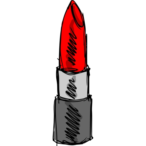 卡通手绘素描口红图片