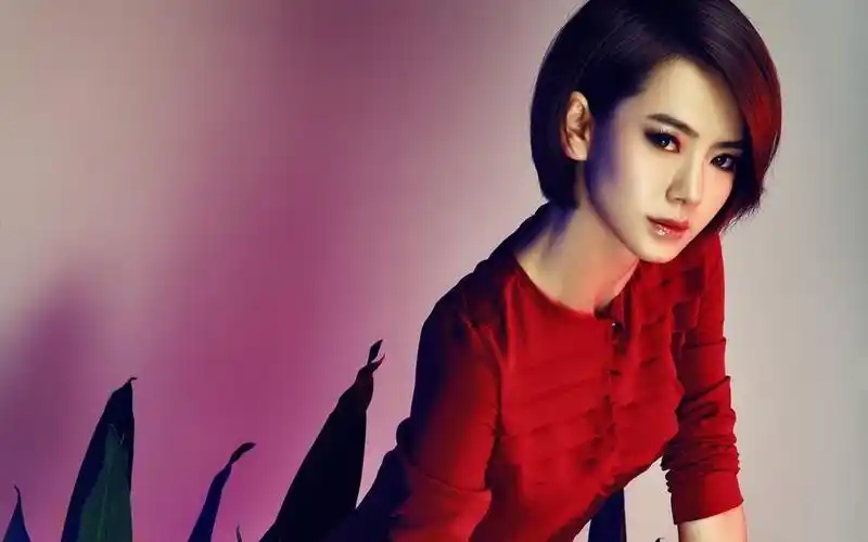 实际上戚薇是少有的无论长发还是短发,颜值都是极高的一位女星.