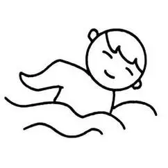 小孩游泳简笔画 小孩游泳简笔画图片大全