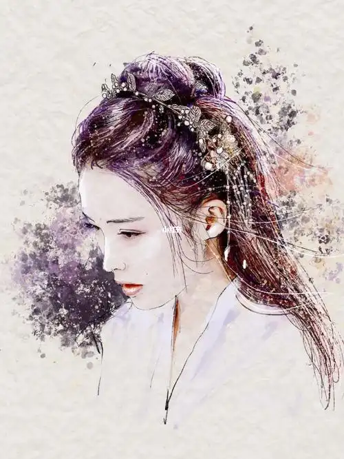 手绘头像定制李沁