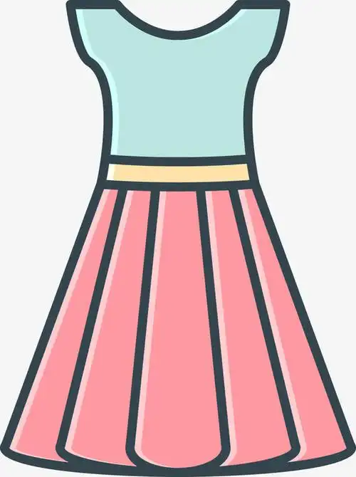 卡通长裙素材