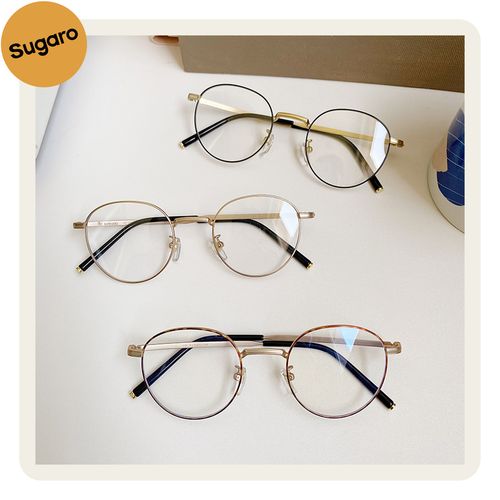 眼镜架圆框金属复古可配近视