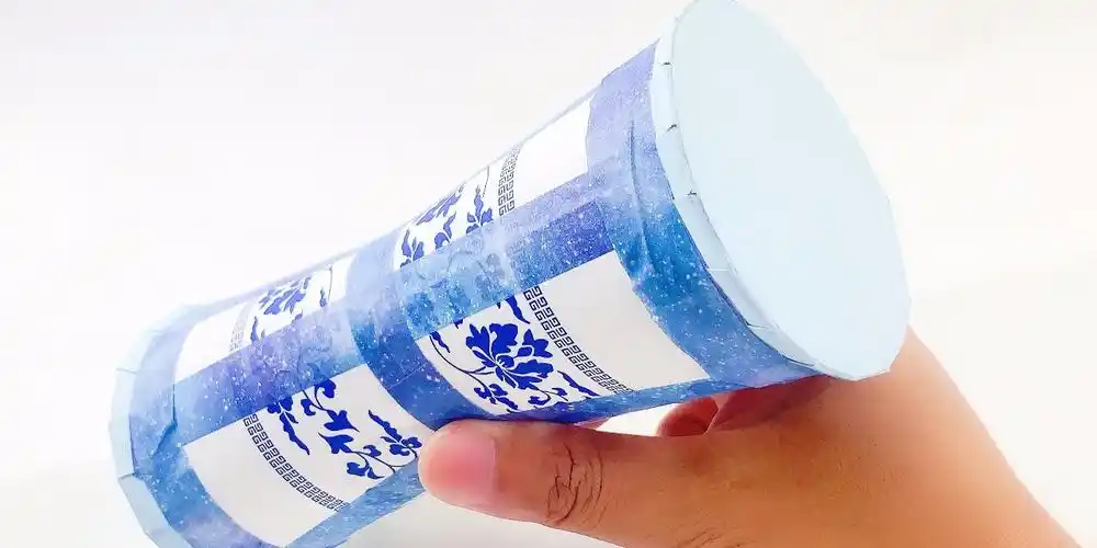 制作纸杯手鼓简单几步制作小鼓玩具好玩