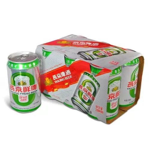 【易购】燕京啤酒 10度鲜啤听罐装 330ml*6罐酒厂直供