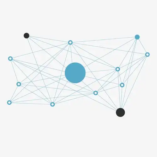 蓝色点状网状png素材-90设计