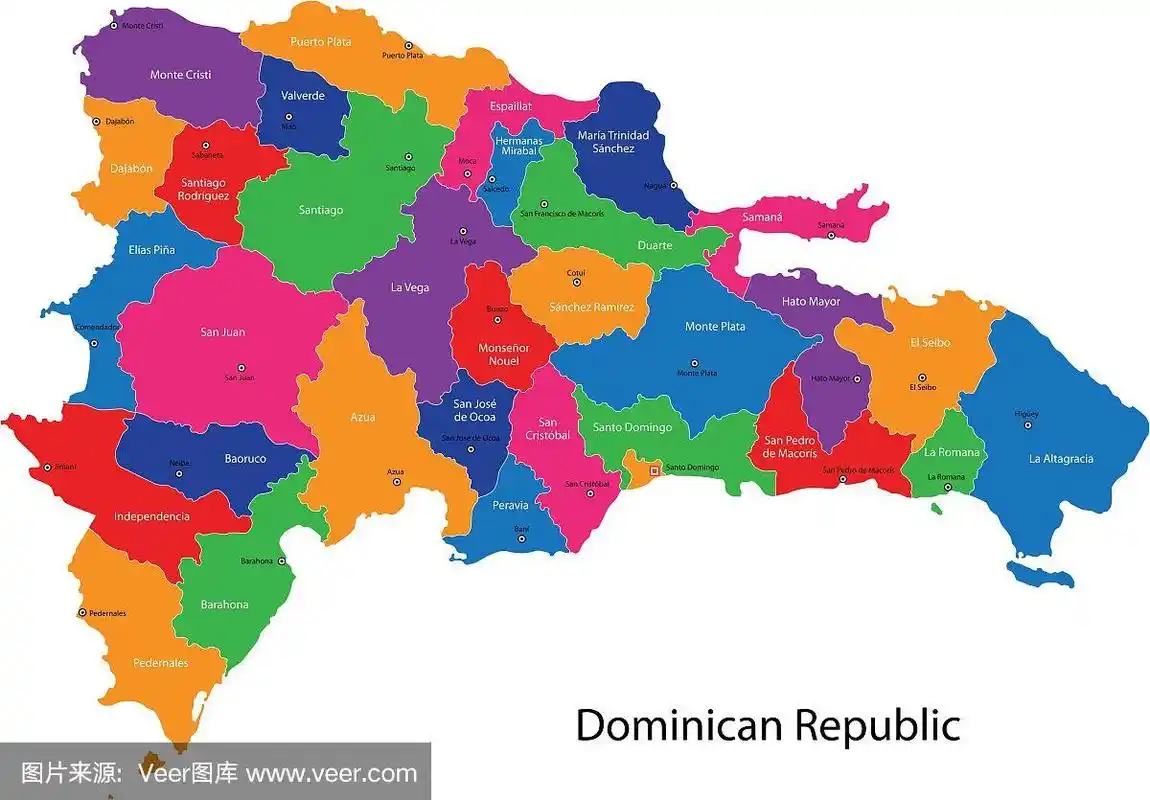 多米尼加共和国地图
