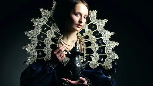 复古风格的女孩画像,文艺复兴时期 壁纸