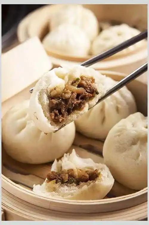 精品美味包子食品摄影图片