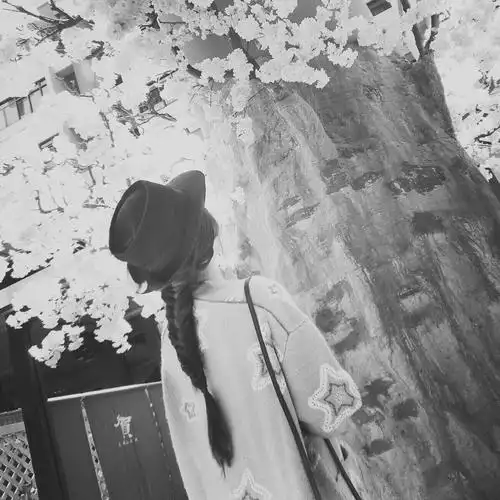 「黑白配」 # 女生头像 # 文艺范 # 背影 # 黑白