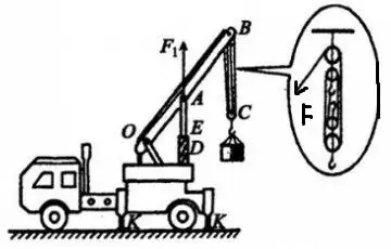 深为6m的大洞中,现要用起重机吊出,下图是汽车起重机(俗称吊车)的示意
