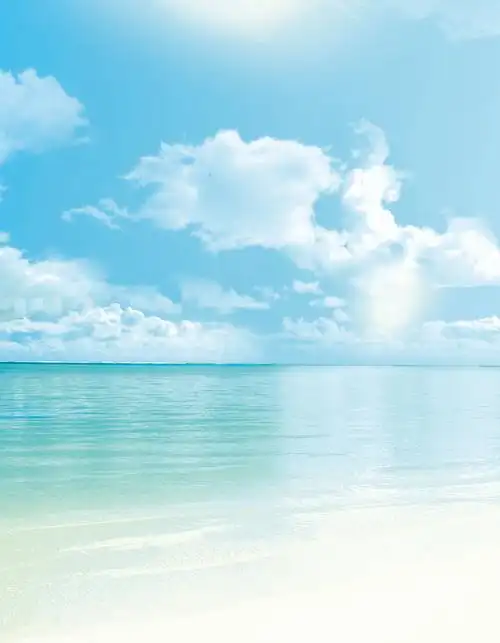 小清新海边展板背景_高清jpg图片psd设计素材_墨鱼部落格