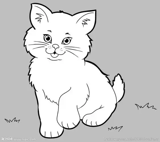 猫卡通手绘图片