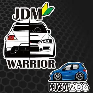 汉魂贴纸适用于peugeot标致206贴纸三菱汽车反光车贴jdm 0693