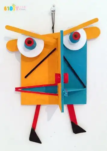 儿童木质手工 立体的脸手工材料