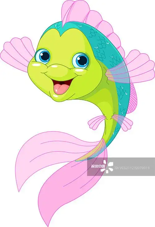可爱的卡通鱼