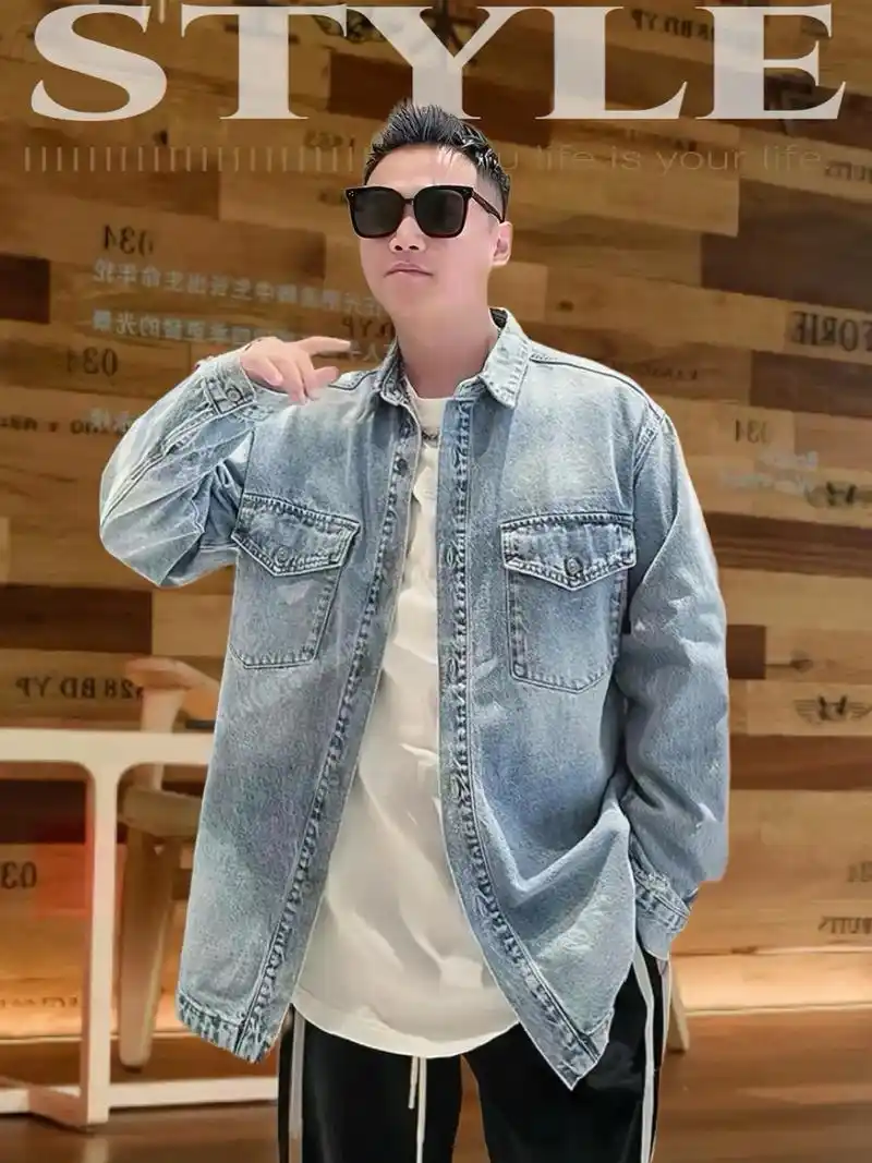 男士春秋新款百搭破洞牛仔外套来啦!