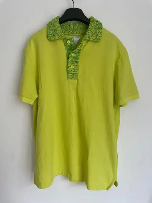 bottega veneta葆蝶家22款绿色polo领三角标短袖,妹妹的衣服,l码,胸围