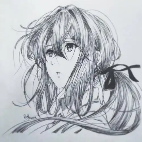 动漫人物铅笔画临摹素材,43张大神级手绘线稿,建议收藏!