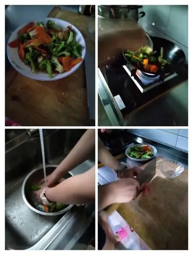 高一,七班开学前的实践活动—-我来做菜