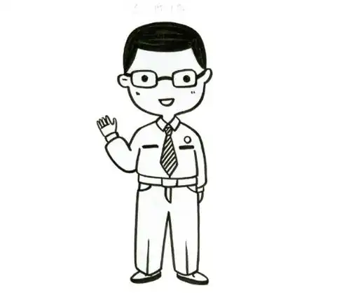 人物简笔画,父亲简笔画 爸爸简笔画