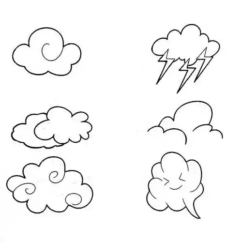 云彩的画法简笔画简单