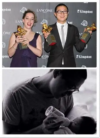 梅婷老公曾剑柏林获奖 家中喂女儿当奶爸