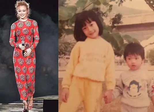 容祖儿小时候也非常可爱.