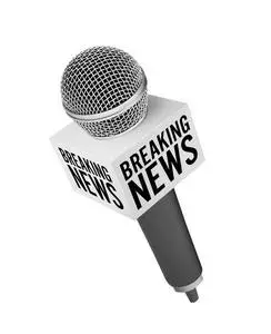 记者接受采访直播新闻的概念记者采访球员直播新闻的概念麦克风电视