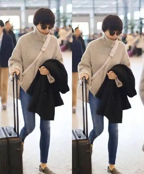 看了袁泉冬天穿搭!