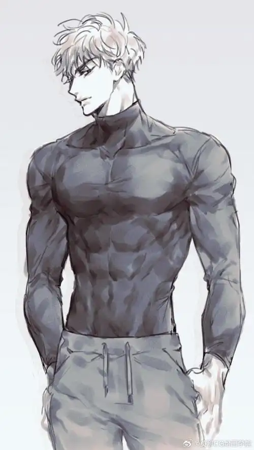 绘画超话#绘画参考##绘画素材#不同角度腹肌参考