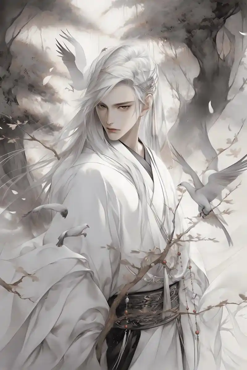 古风仙侠帅哥白鹤仙人-2