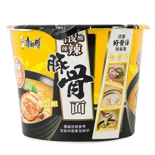 康师傅方便面高汤系列酸酸辣辣豚骨桶面