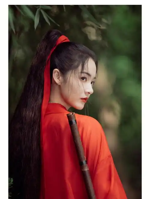 女侠风古装汉服红色侠女武侠风帅气中国风仙气飘逸古风交领魏晋制侠客