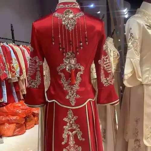 结婚中式礼服重工高端龙凤褂中国风出阁服秀禾服女新娘服新款