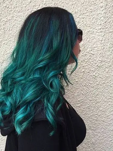 美国独角兽人鱼闷青色染发剂膏