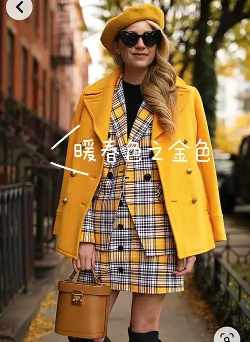 暖春色之金色四季色彩服饰搭配