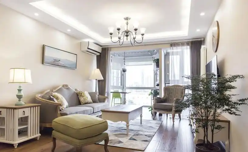 90平米二居室如何装修 现代简约全包5万!-富力华庭装修