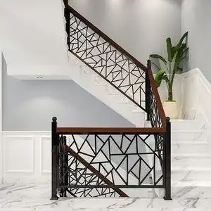 铁艺楼梯扶手阳台护栏飘窗栏杆实木室内家用阁楼装饰围栏简约现代