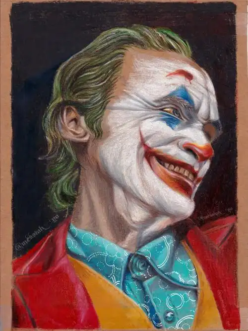 joker#  #彩铅#  #dc漫画joker 步骤图工具:prismacolor 150全图不打